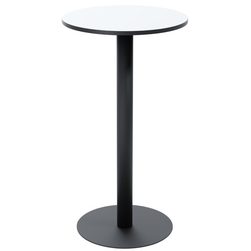 PAPERFLOW table haute Mezzo ronde, 60 cm, noir, 110 cm de haut
